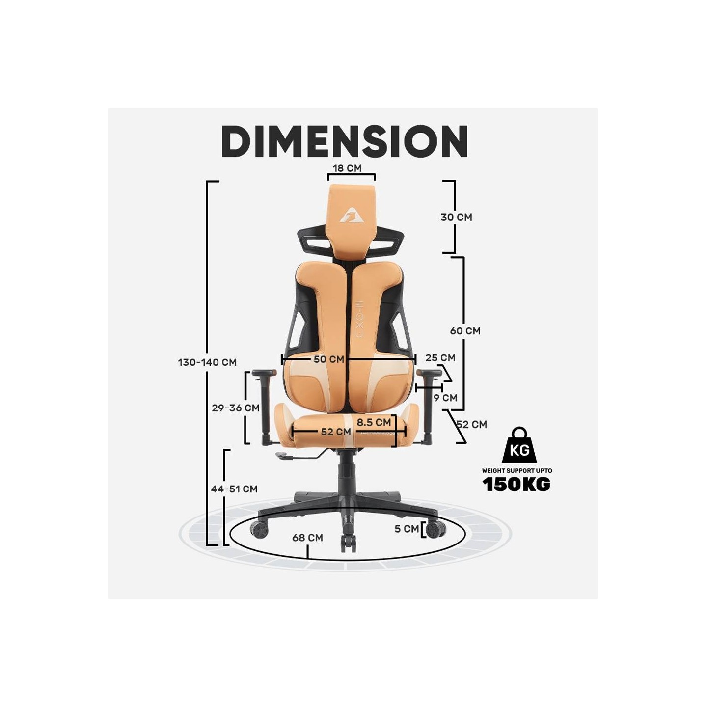 Armaggeddon Gaming Chair EXO-III PU Leather Honey Bourbon (Boxed) — Buy in Cyprus with Fast Delivery