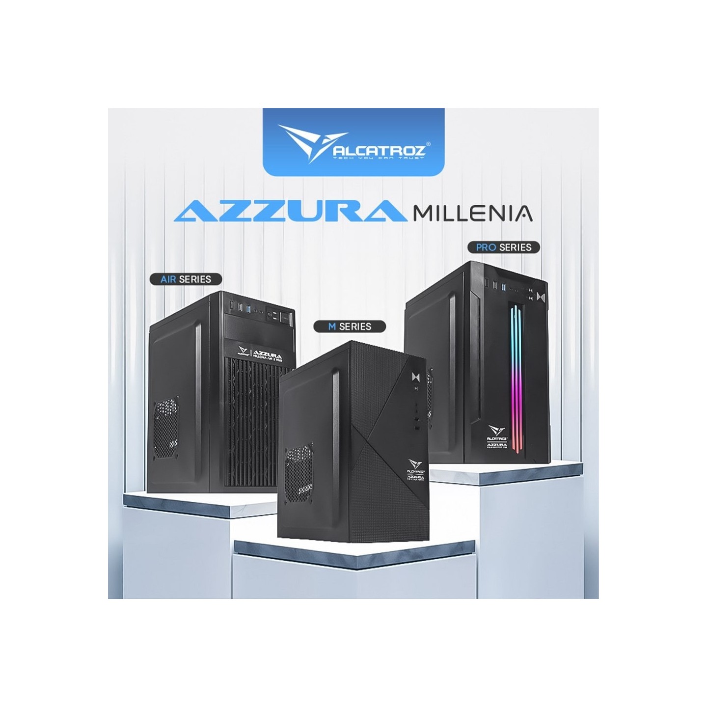 Alcatroz Azzura Millenia M200 m-ATX PC Case with 235W PSU (Boxed) — Buy in Cyprus with Fast Delivery