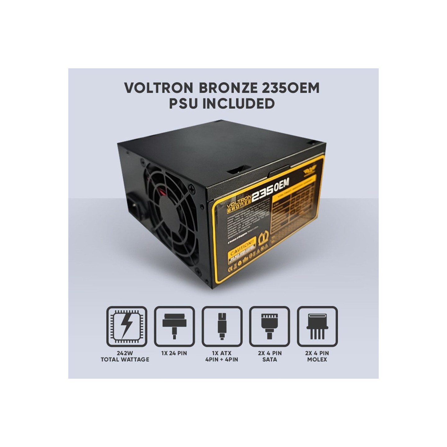 Alcatroz Azzura Millenia M200 m-ATX PC Case with 235W PSU (Boxed) — Buy in Cyprus with Fast Delivery