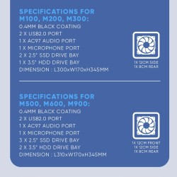 Alcatroz Azzura Millenia M200 m-ATX PC Case with 235W PSU (Boxed) — Buy in Cyprus with Fast Delivery