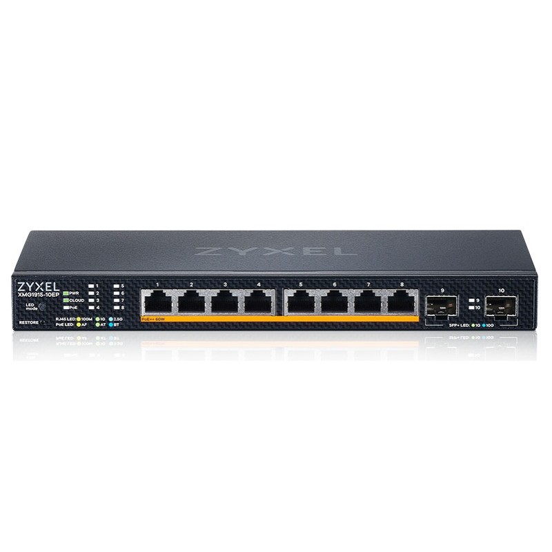 Buy Zyxel 10-Port 2.5G Multi-Gig PoE Cloud Managed Switch - XMG1915-10EP - 8 x P... in Cyprus, Nicosia, Limassol, Larnaka, Pafos