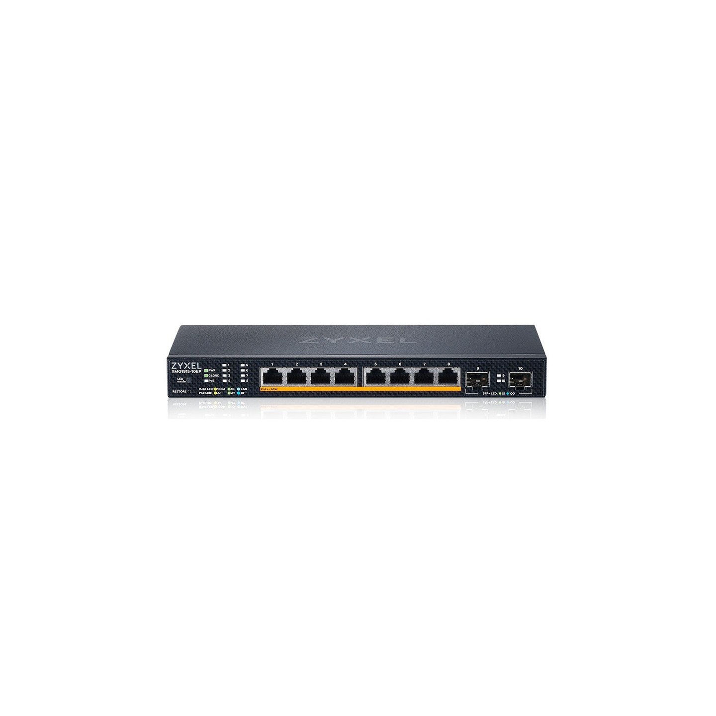 Zyxel 10-Port 2.5G Multi-Gig PoE Cloud Managed Switch - XMG1915-10EP - 8 x PoE 130W — Buy in Cyprus with Fast Delivery