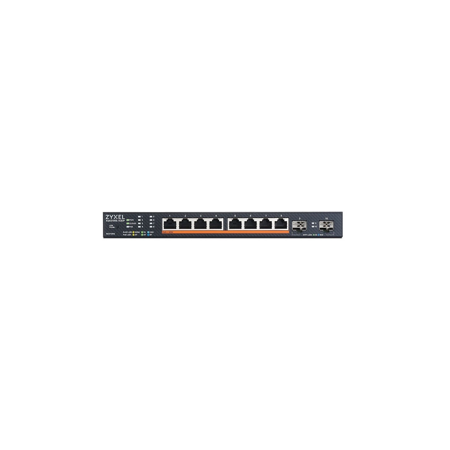 Zyxel 10-Port 2.5G Multi-Gig PoE Cloud Managed Switch - XMG1915-10EP - 8 x PoE 130W — Buy in Cyprus with Fast Delivery
