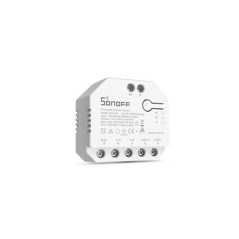Buy Sonoff Dual - R3 - Dual Relay-Power Metering Wifi Smart Switch in Cyprus, Nicosia, Limassol, Larnaka, Pafos