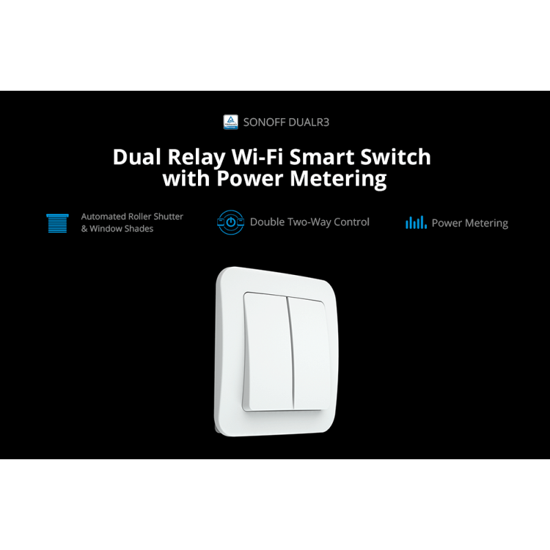 Buy Sonoff Dual - R3 - Dual Relay-Power Metering Wifi Smart Switch in Cyprus, Nicosia, Limassol, Larnaka, Pafos