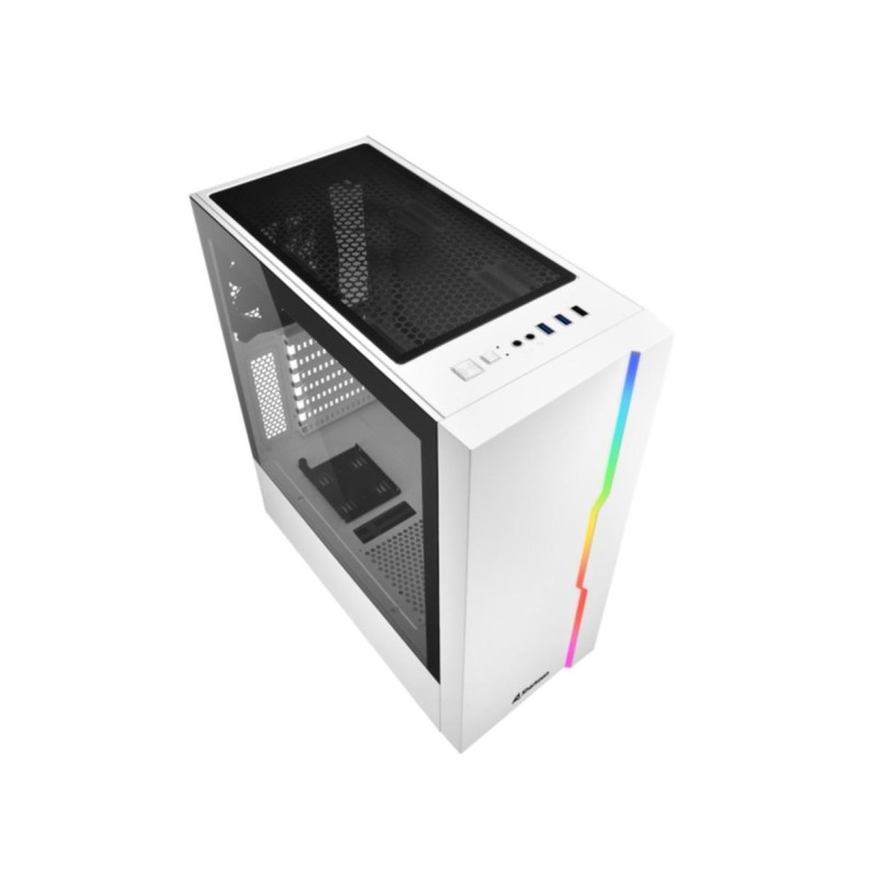 Buy Sharkoon RGB Slider - Mid Tower PC Case - White, Tempered Glass Side Panel, ... in Cyprus, Nicosia, Limassol, Larnaka, Pafos