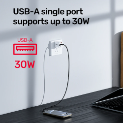 Buy Unitek 33W Wall Charger USB-C PD & QC 3.0 UK - P1125AWH - White in Cyprus, Nicosia, Limassol, Larnaka, Pafos