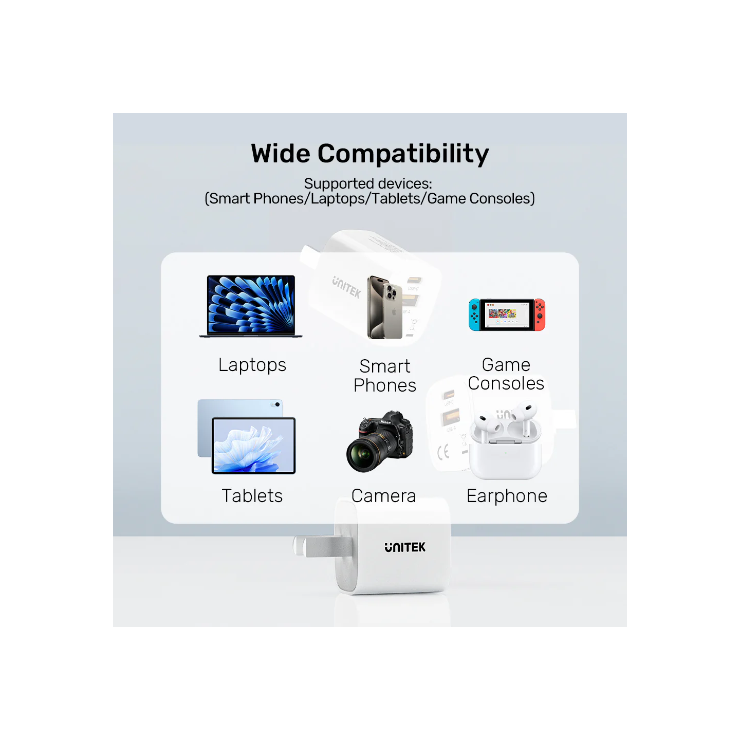 Unitek 33W Wall Charger USB-C PD & QC 3.0 UK - P1125AWH - White — Buy in Cyprus with Fast Delivery