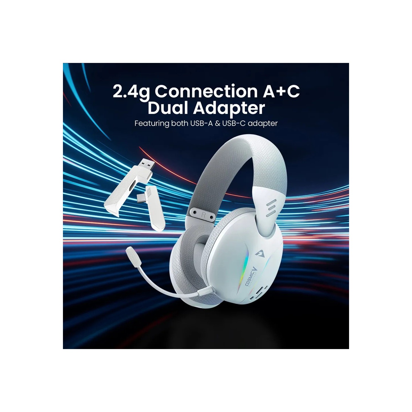 Armaggeddon Cosmic V Wireless Gaming Headset - Bluetooth 5.4 2.4GHz USB (Boxed) — Buy in Cyprus with Fast Delivery