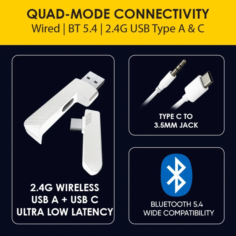 Buy Armaggeddon Gaming Headset - COSMIC-V - USB+3.5mm+2.4G+BT PU Leather Ultracl... in Cyprus, Nicosia, Limassol, Larnaka, Pafos