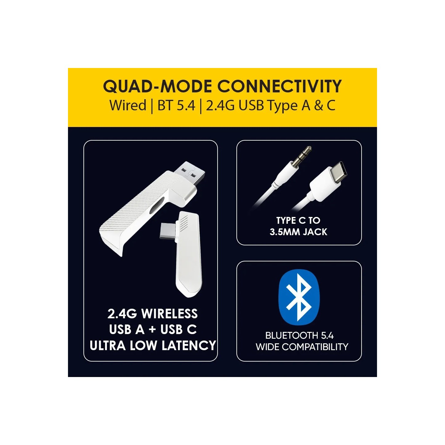 Armaggeddon Cosmic V Wireless Gaming Headset - Bluetooth 5.4 2.4GHz USB (Boxed) — Buy in Cyprus with Fast Delivery