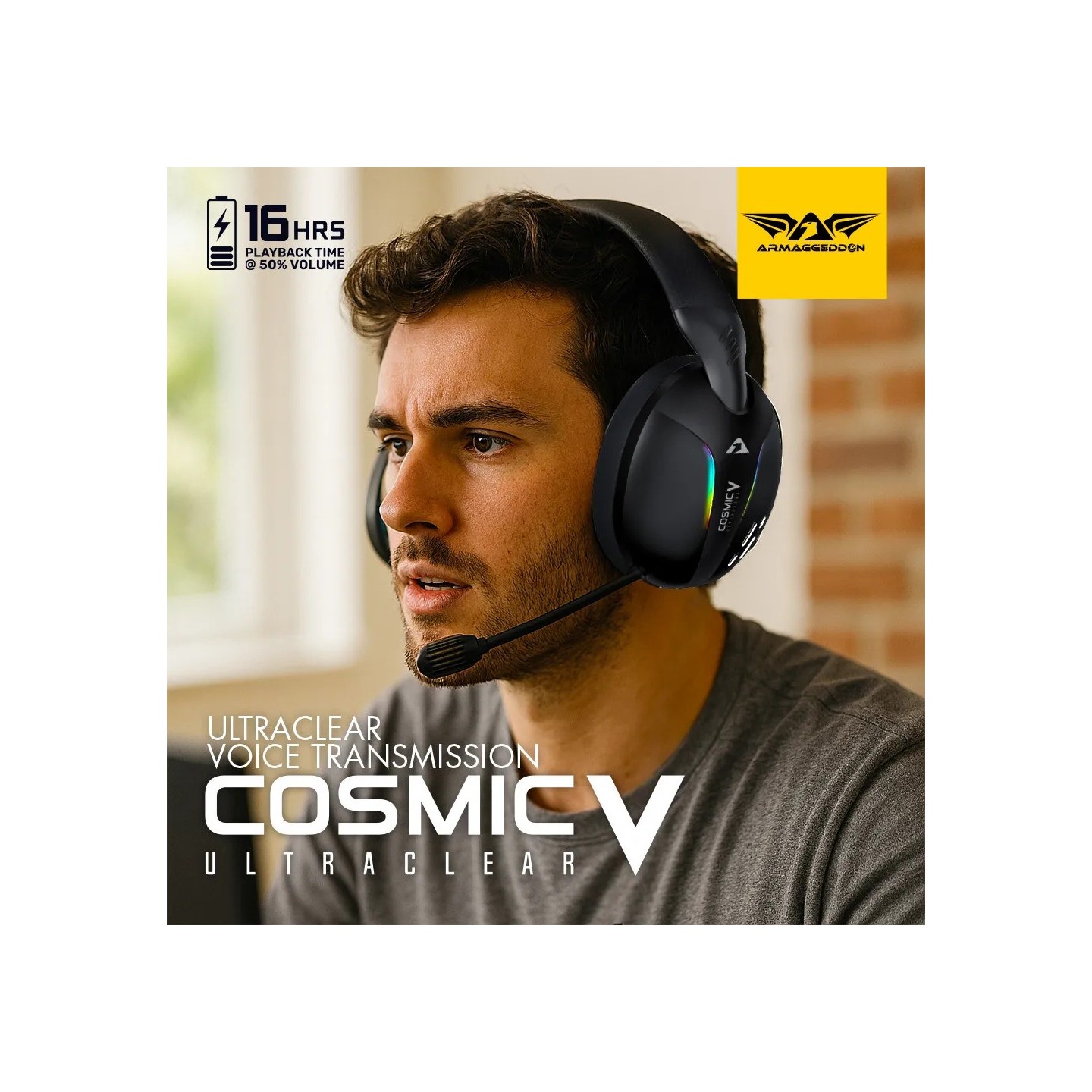 Armaggeddon Cosmic V Wireless Gaming Headset - Bluetooth 5.4 2.4GHz USB (Boxed) — Buy in Cyprus with Fast Delivery