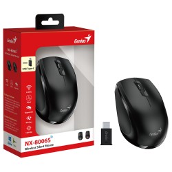 Buy Genius Mouse Wireless Silent USB-C Receiver - NX-8006S - Black in Cyprus, Nicosia, Limassol, Larnaka, Pafos