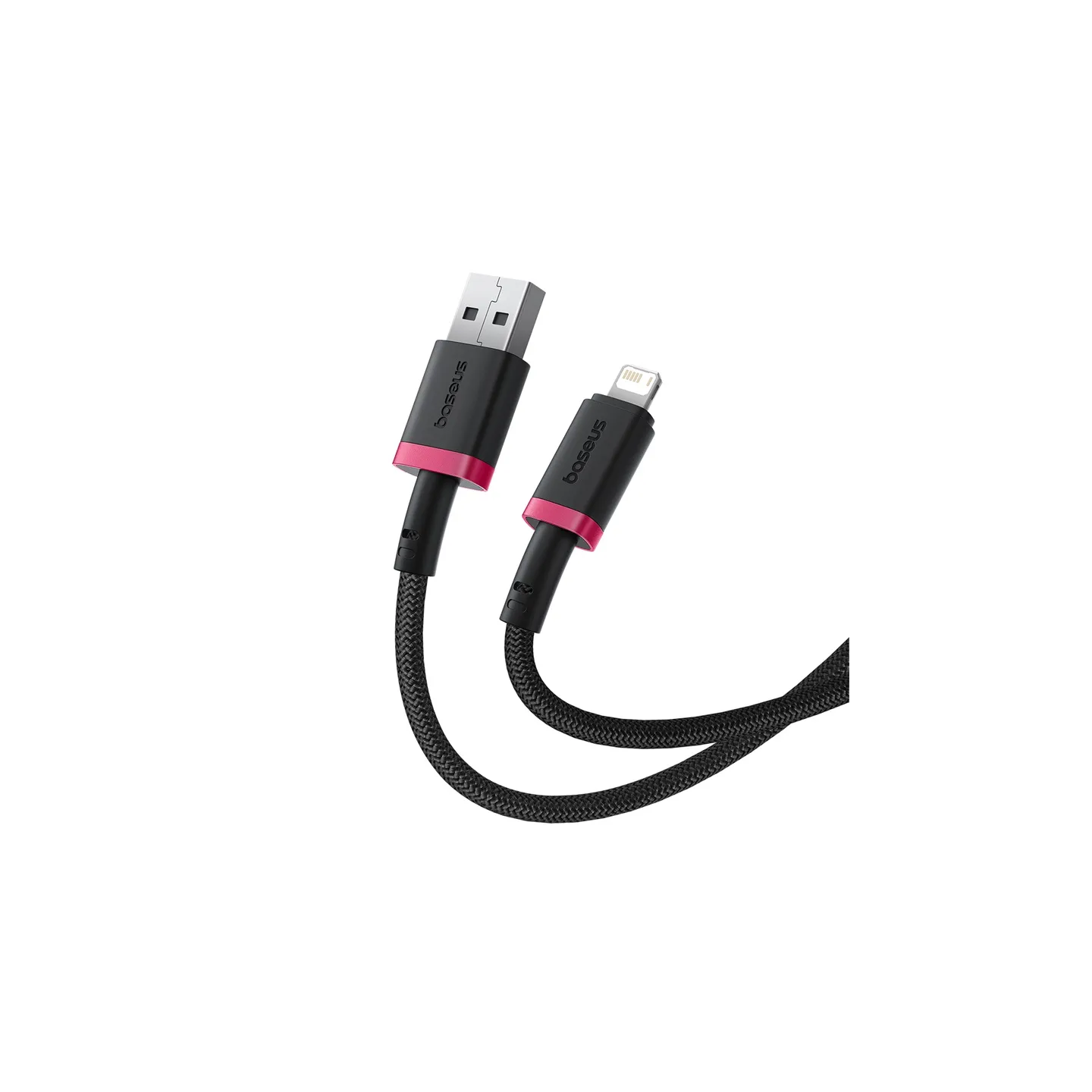 Baseus Cable Lightning to USB-A Dura Series Braided 2.0m Black-Red - Lightning to USB-A, Dura Series, Braided, 2.0m, Black-Red