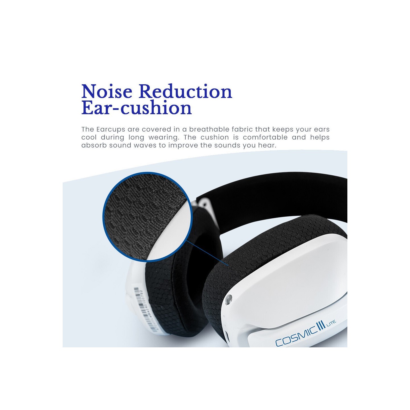 Armaggeddon Cosmic-III Lite Gaming Headset 2.4G/BT/AUX Fabric White (Boxed) — Buy in Cyprus with Fast Delivery