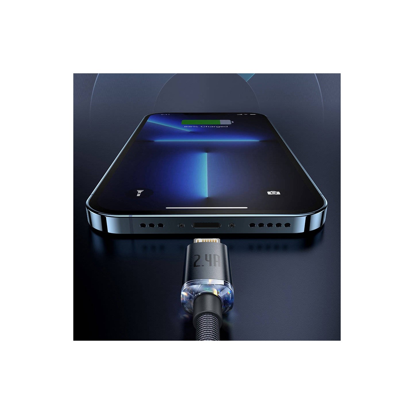 Baseus Cable Lightning to USB-A Crystal Shine - 2m — Buy in Cyprus with Fast Delivery