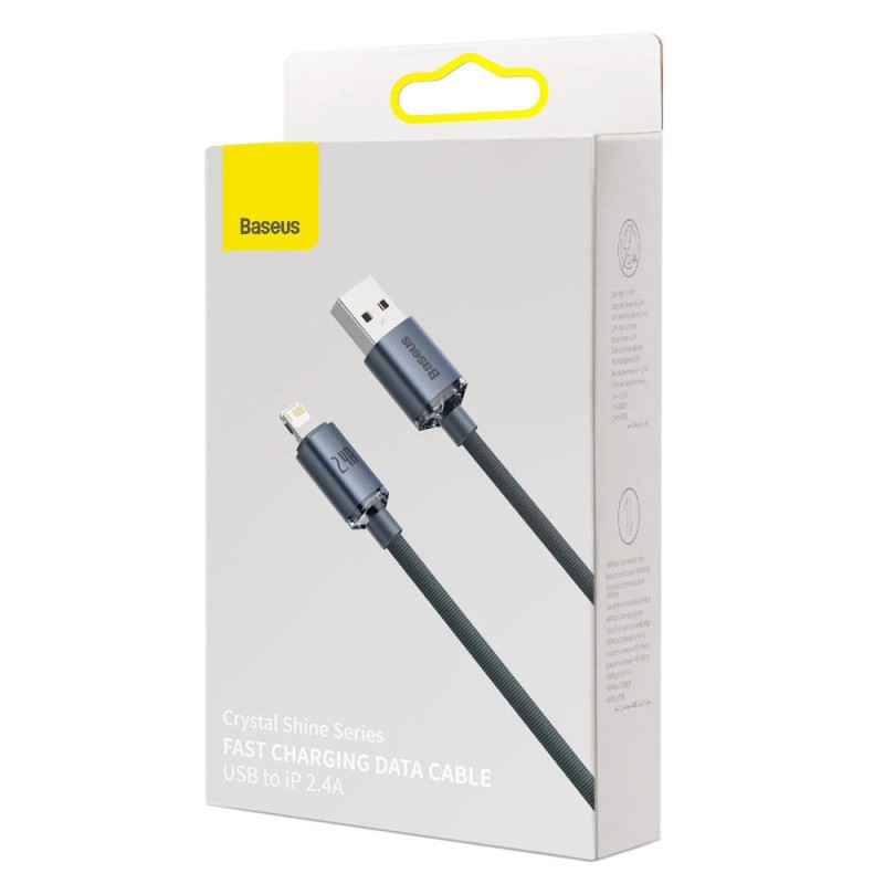 Buy Baseus Cable Lightning to USB-A Crystal Shine - 2m in Cyprus, Nicosia, Limassol, Larnaka, Pafos