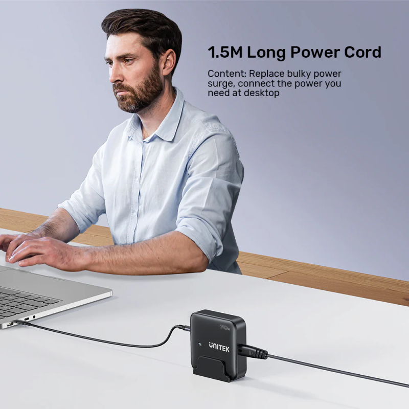 Buy Unitek Desktop 4in1 70W GaN Charger 2xUSB-C 2xUSB-A Ports - P1228ABK - Black in Cyprus, Nicosia, Limassol, Larnaka, Pafos