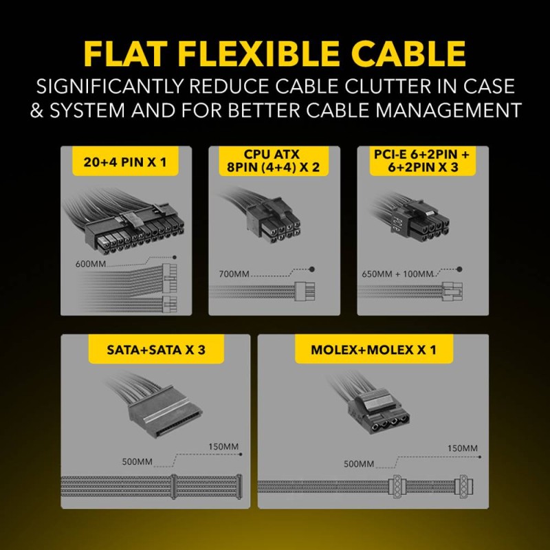 Buy Armaggeddon Gaming PSU 1200W Modular & Certified 80+ VOLTRON GOLD 1200 Black... in Cyprus, Nicosia, Limassol, Larnaka, Pafos