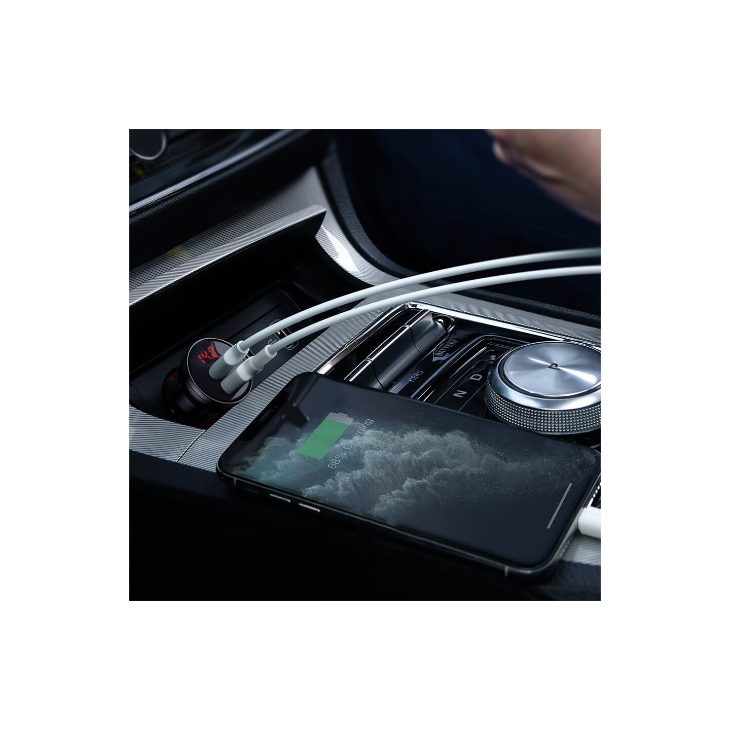 Baseus Digital Display Dual USB 24W Car Charger - Black — Buy in Cyprus with Fast Delivery