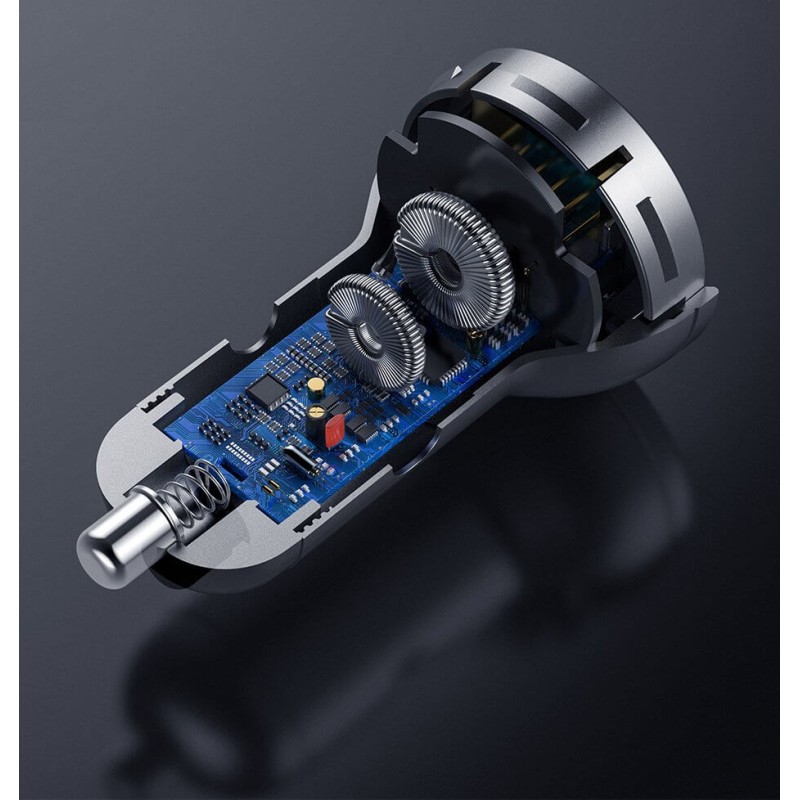 Buy Baseus Digital Display Dual USB 24W Car Charger - Black in Cyprus, Nicosia, Limassol, Larnaka, Pafos