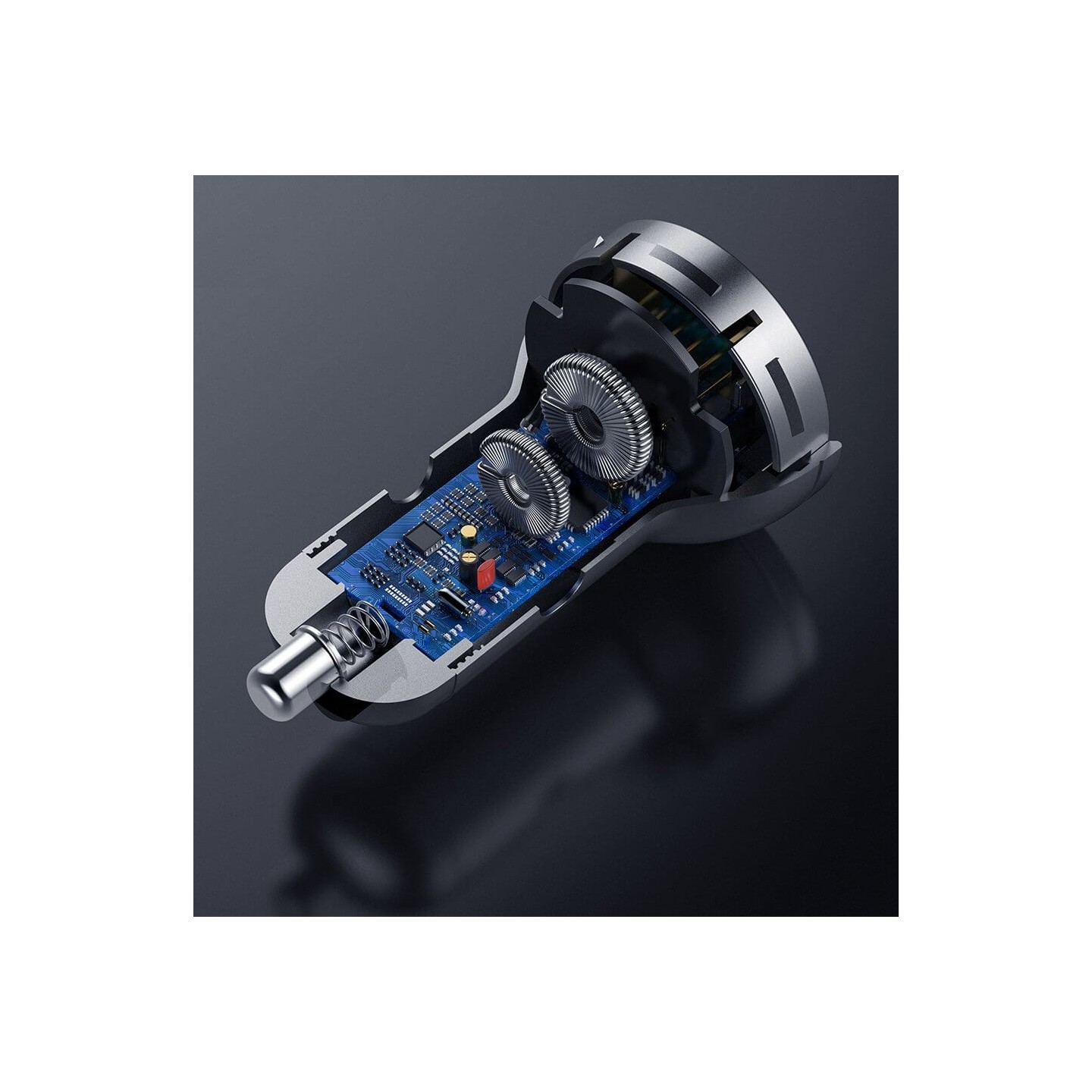 Baseus Digital Display Dual USB 24W Car Charger - Black — Buy in Cyprus with Fast Delivery