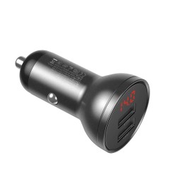 Buy Baseus Digital Display Dual USB 24W Car Charger - Black in Cyprus, Nicosia, Limassol, Larnaka, Pafos