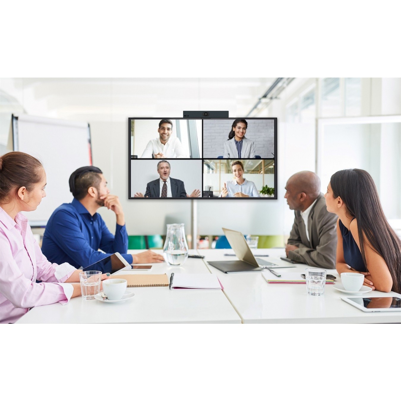 Yealink Video Conference Bar - UVC34 - USB with 4K Camera, 8 Microphones, Speaker & Autofocus