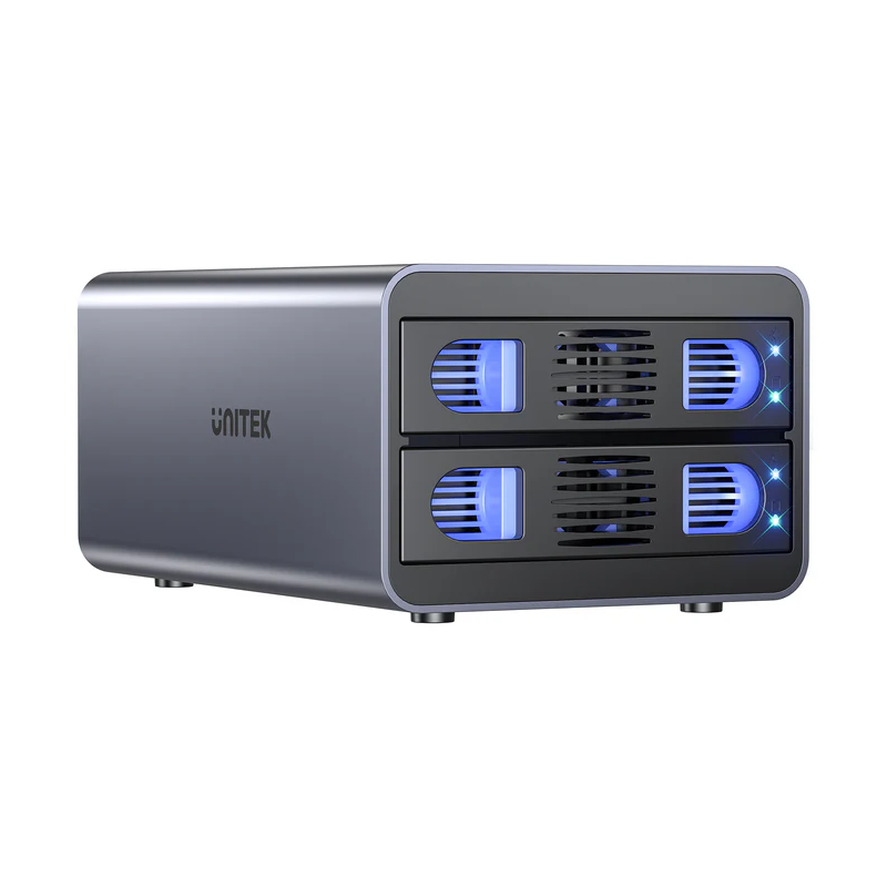 Buy Unitek USB-A 2-Bay External SATA HDD Enclosure - S1308B - with RAID in Cyprus, Nicosia, Limassol, Larnaka, Pafos