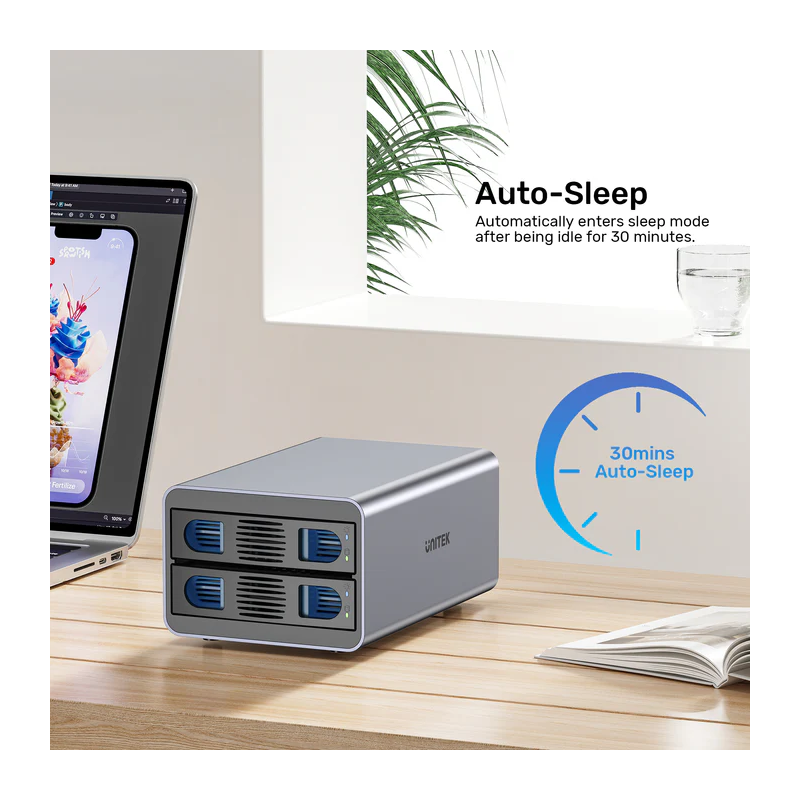 Buy Unitek USB-A 2-Bay External SATA HDD Enclosure - S1308B - with RAID in Cyprus, Nicosia, Limassol, Larnaka, Pafos