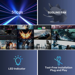 Buy Unitek USB-A 2-Bay External SATA HDD Enclosure - S1308B - with RAID in Cyprus, Nicosia, Limassol, Larnaka, Pafos