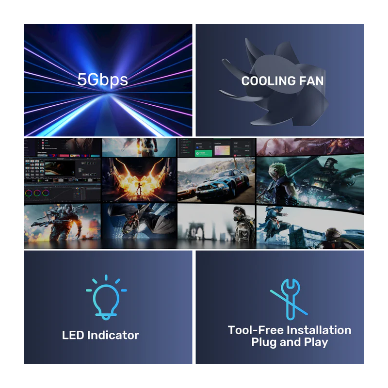 Buy Unitek USB-A 2-Bay External SATA HDD Enclosure - S1308B - with RAID in Cyprus, Nicosia, Limassol, Larnaka, Pafos