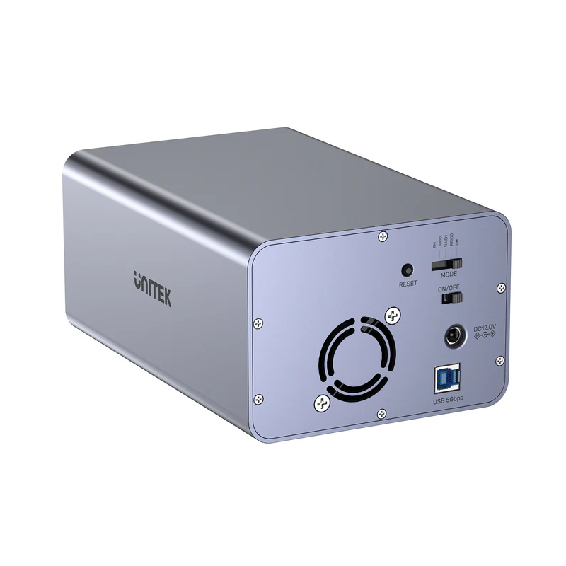 Buy Unitek USB-A 2-Bay External SATA HDD Enclosure - S1308B - with RAID in Cyprus, Nicosia, Limassol, Larnaka, Pafos