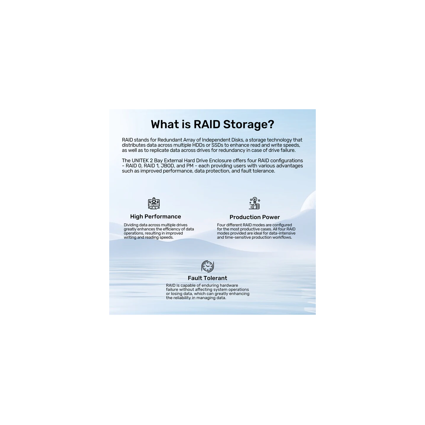 Unitek USB-A 2-Bay External SATA HDD Enclosure - S1308B - with RAID — Buy in Cyprus with Fast Delivery