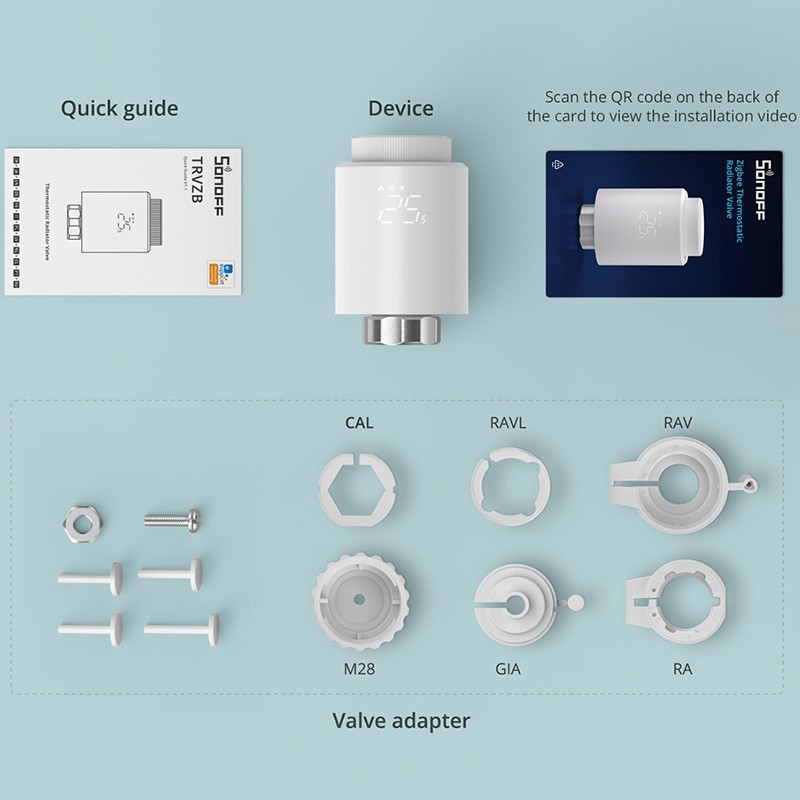 Buy Sonoff ZigBee Thermostatic Radiator Valve - ZigBee in Cyprus, Nicosia, Limassol, Larnaka, Pafos