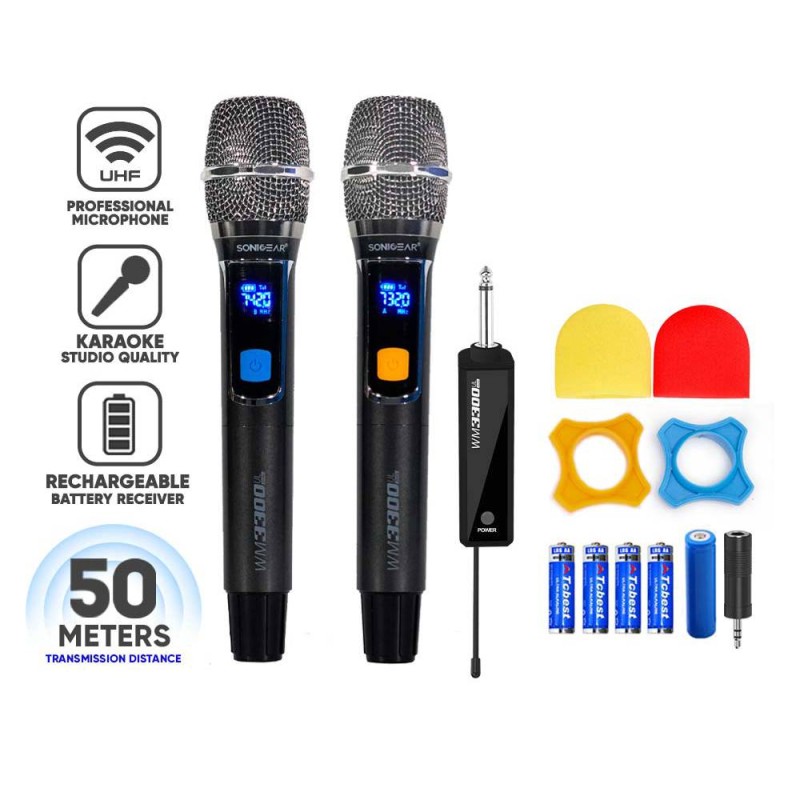Buy SonicGear Wireless Microphones - WM 3300 UL - Dual 2 Wireless Microphones wi... in Cyprus, Nicosia, Limassol, Larnaka, Pafos