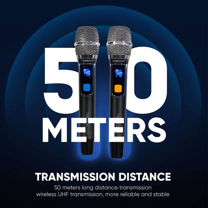 Buy SonicGear Wireless Microphones - WM 3300 UL - Dual 2 Wireless Microphones wi... in Cyprus, Nicosia, Limassol, Larnaka, Pafos
