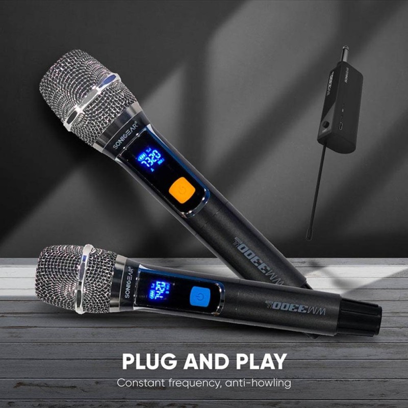 Buy SonicGear Wireless Microphones - WM 3300 UL - Dual 2 Wireless Microphones wi... in Cyprus, Nicosia, Limassol, Larnaka, Pafos