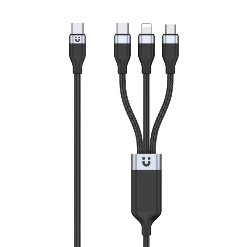 Buy Unitek MC 3in1 Braided USB-C Lightning Micro - C14101BK-1.5M - 3in1 Braided ... in Cyprus, Nicosia, Limassol, Larnaka, Pafos