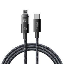 Buy Baseus Cable Lightning to USB-C Display 2 Series Braided 20W 1.0m Black - Li... in Cyprus, Nicosia, Limassol, Larnaka, Pafos