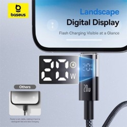 Buy Baseus Cable Lightning to USB-C Display 2 Series Braided 20W 1.0m Black - Li... in Cyprus, Nicosia, Limassol, Larnaka, Pafos