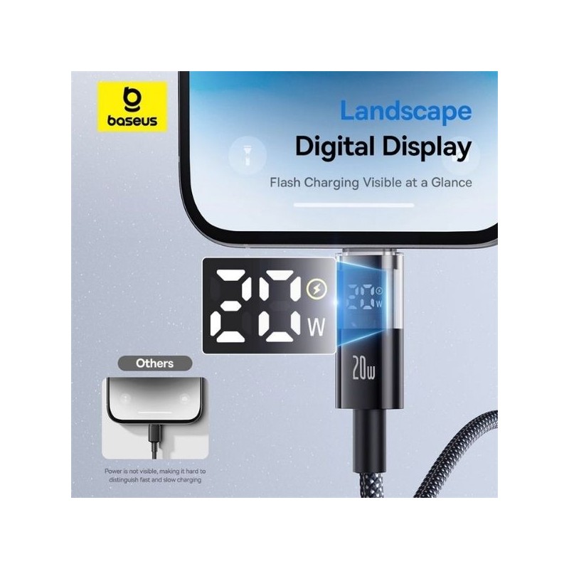 Buy Baseus Cable Lightning to USB-C Display 2 Series Braided 20W 1.0m Black - Li... in Cyprus, Nicosia, Limassol, Larnaka, Pafos