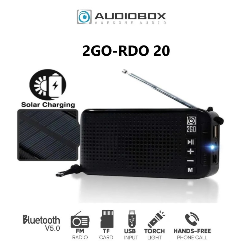 Buy SonicGear AudioBox - 2GO-RDO20 - Portable Solar & USB Rechargeable FM Radio ... in Cyprus, Nicosia, Limassol, Larnaka, Pafos