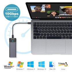 Buy Unitek USB3.1 Gen2 Type-C to M2 SSD NVMe Enclosure - S-1203A - USB3.1 Gen2 T... in Cyprus, Nicosia, Limassol, Larnaka, Pafos