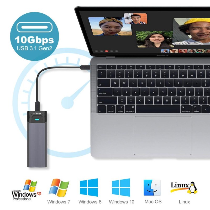 Buy Unitek USB3.1 Gen2 Type-C to M2 SSD NVMe Enclosure - S-1203A - USB3.1 Gen2 T... in Cyprus, Nicosia, Limassol, Larnaka, Pafos