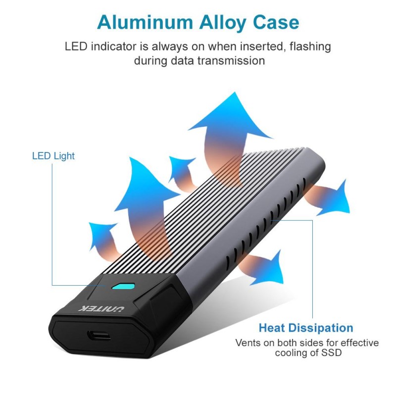 Buy Unitek USB3.1 Gen2 Type-C to M2 SSD NVMe Enclosure - S-1203A - USB3.1 Gen2 T... in Cyprus, Nicosia, Limassol, Larnaka, Pafos