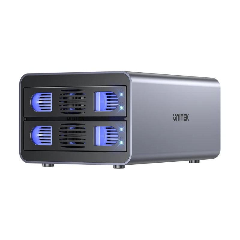 Unitek USB-C 2-Bay External SATA HDD Enclosure - S1308C - with RAID — Buy in Cyprus with Fast Delivery
