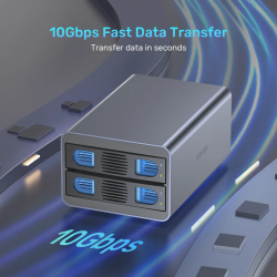 Unitek USB-C 2-Bay External SATA HDD Enclosure - S1308C - with RAID — Buy in Cyprus with Fast Delivery
