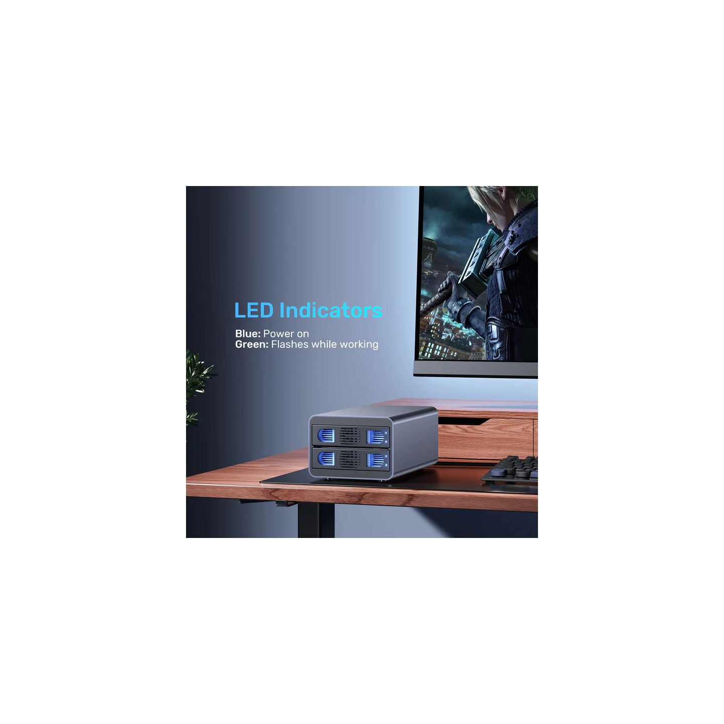 Unitek USB-C 2-Bay External SATA HDD Enclosure - S1308C - with RAID — Buy in Cyprus with Fast Delivery