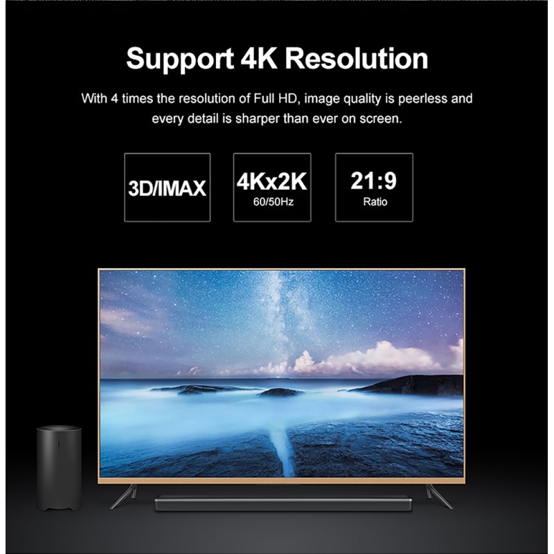 Buy Unitek Premium HDMI 2.0 Braided Cable 3.0m - Y-C139RGY - Premium HDMI 2.0 Br... in Cyprus, Nicosia, Limassol, Larnaka, Pafos